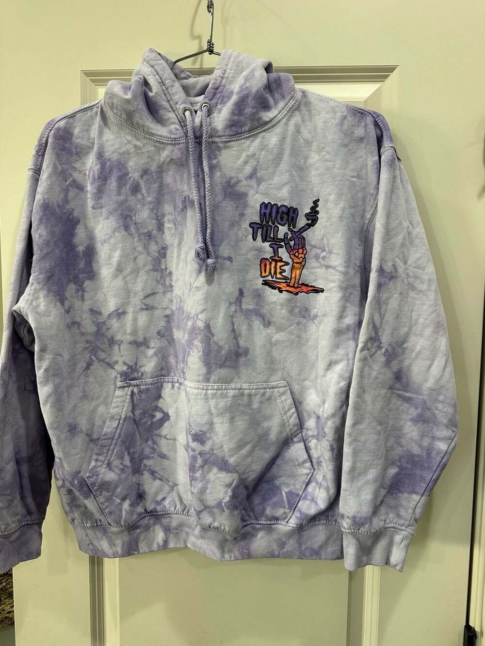 Brand Assholes Live Forever High Till I Die Purple Tie Dye Hoodie